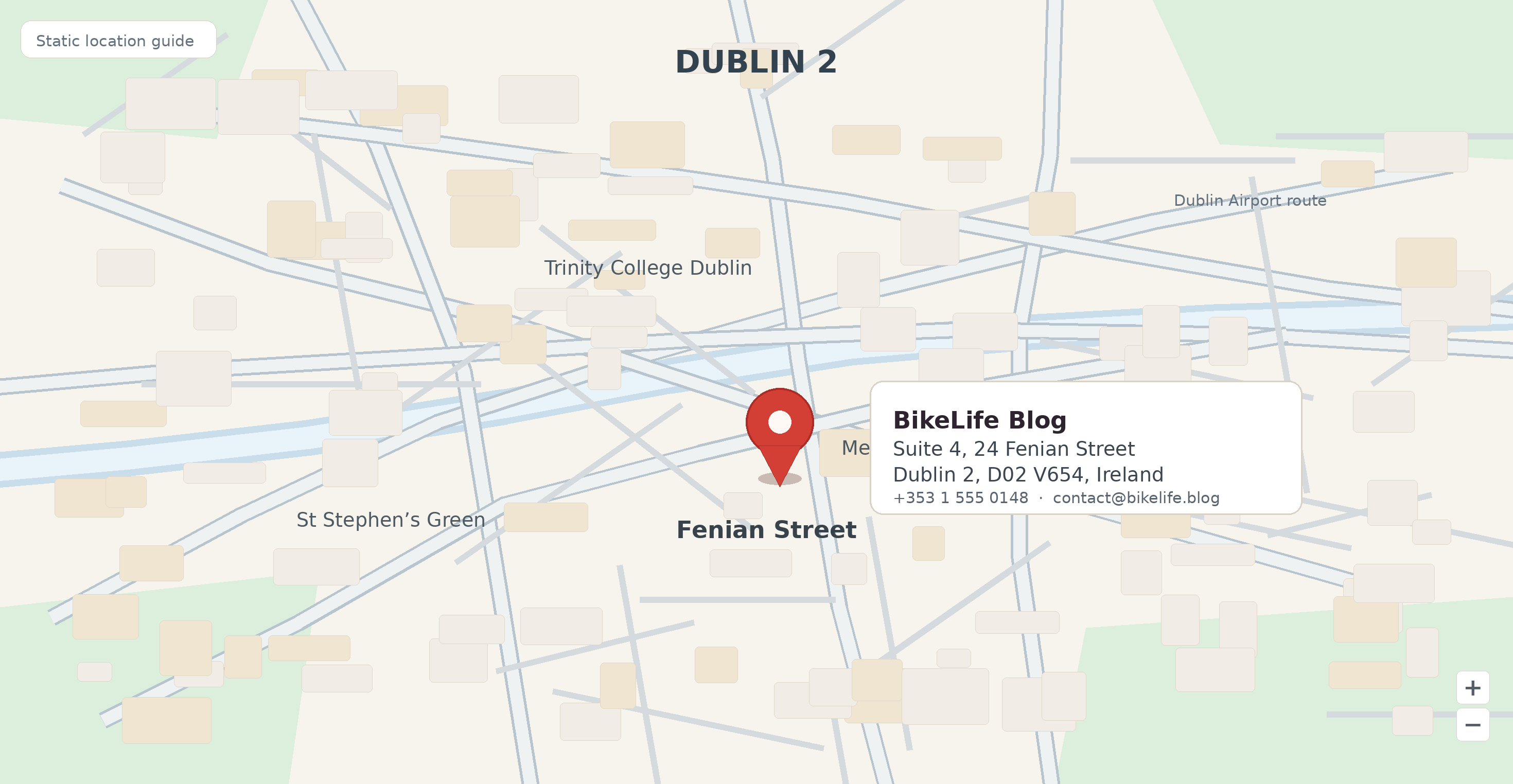 BikeLife Blog Dublin office location map