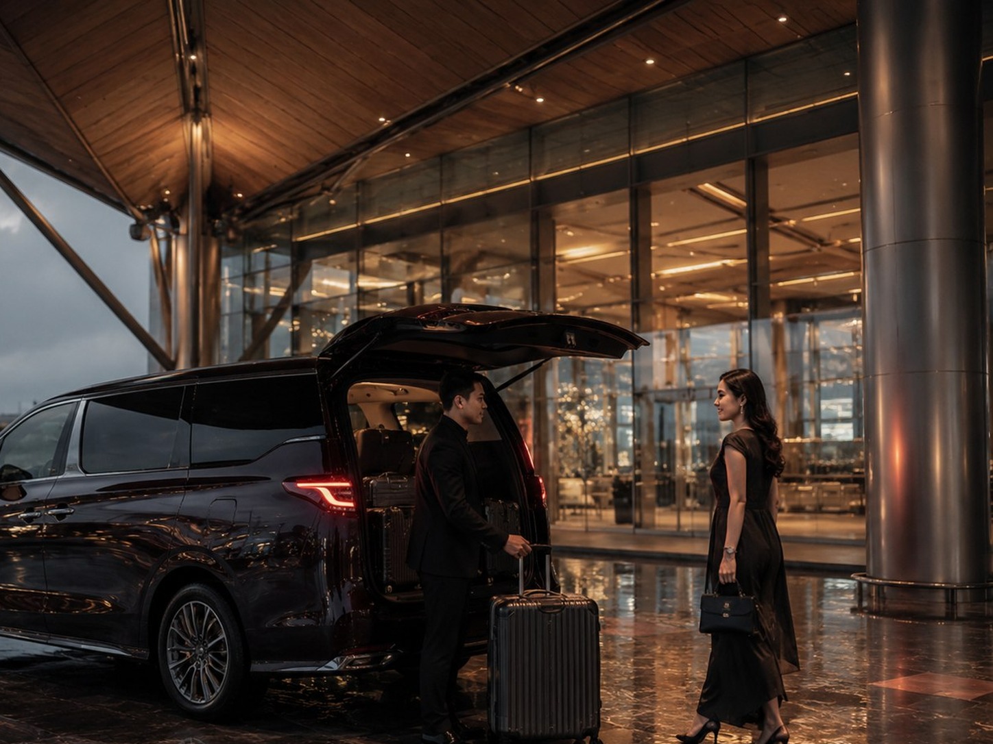 Premium airport transfer with concierge luggage service in Dublin