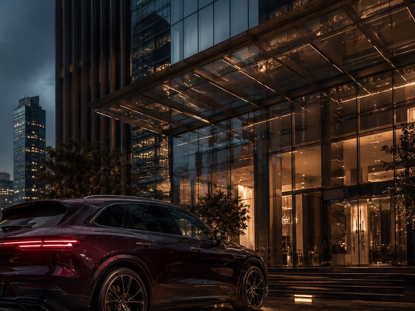 Corporate premium SUV prepared for Ireland-based service